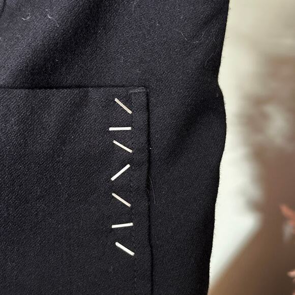 ZADIG & VOLTAIRE City Agrafes Zip Front Jumpsuit Wool Black Sz 38 / M {GG12} - Picture 8 of 11
